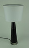 Modern Black Tapered Table Lamp With Power Outlets Set of 2 Additional image