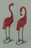 Set of 2 Decorative Metal Pink Flamingo Yard Statues Additional image