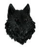 `Lucian` Black Wolf Head Mount Wall Statue Bust 16 Inch Main image