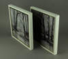Set of 2 Winter Forest Framed Nature Art Prints 13 Inches Square Additional image