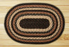 Earth Rugs C-313 Mocha / Frappuccino Oval Braided Rug 8 Feet x 11 Feet Main image