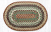Earth Rugs C-413 Buttermilk / Cranberry Oval Braided Rug 20" x 30" Main image
