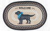 Earth Rugs OP-313 Black Lab Oval Patch 20" x 30" Main image