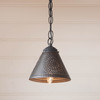 Crestwood Shade Light Pendant in Kettle Black Punched Tin Additional image