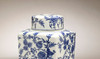 AA Importing 59950 12 Inch Square Blue & White Jar Additional image