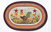 Earth Rugs OP-391 Morning Rooster Oval Patch 20" x 30" Main image