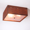 Irvin's Country Tinware Square Ceiling Light with Chisel in Rustic Tin Additional image