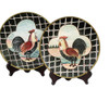 Pair of 10 Inch Diameter Ceramic Rooster Decorative Plates Additional image