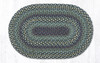 Earth Rugs C-503 Blueberries & Cream Oval Braided Rug 20" x 30" Main image