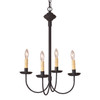 Irvin's Country Tinware 4-Arm Grandview Chandelier with Ecru Sleeves Main image