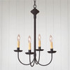 Irvin's Country Tinware 4-Arm Grandview Chandelier with Ecru Sleeves Additional image