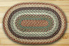 Earth Rugs C-413 Buttermilk / Cranberry Oval Braided Rug 2 Feet x 8 Feet Main image