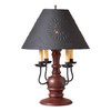 Cedar Creek Lamp in Americana Red with Black Shade Main image