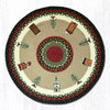 Earth Rugs RP-338 Winter Village Round Patch 27" x 27" Main image