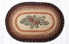 Earth Rugs OP-83 Pinecone Red Berry Oval Patch 20" x 30" Main image