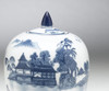 AA Importing 59770 Blue And White Round Jar With Lid Additional image