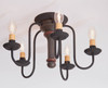 Irvin's Country Tinware Berkshire Ceiling Light in Espresso with Salem Brick Additional image