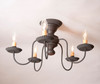 Irvin's Country Tinware Thorndale Ceiling Light in Hartford Black over Red Additional image