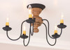 Irvin's Country Tinware Thorndale Ceiling Light in Hartford Black over Red Additional image