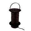 Rustic Tin Finished Metal Star Punched Mini Tart Warmer Lamp Additional image