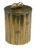 7 Inch Tall Brass Bamboo Design Box With Lid Main image