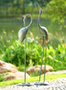 Contemplative Garden Crane Pair of Aluminum Statues Additional image
