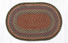 Earth Rugs C-43 Burgundy / Blue / Gray Oval Braided Rug 20" x 30" Main image