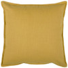 20 In. X 20 In. Yellow Decorative Pillow With Self Flange Detail Main image
