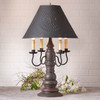 Bradford Lamp in Americana Espresso and Salem Brick Stripe with Shade Additional image