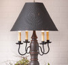 Bradford Lamp in Americana Espresso and Salem Brick Stripe with Shade Additional image