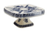 8 1/4 Inch Diameter Blue And White Cake Plate Main image
