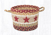 Earth Rugs UBP-357 Burgundy Star Printed Utility Basket 9" x 7" Main image