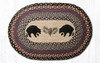 Earth Rugs OP-43 Black Bears Oval Patch 20" x 30" Main image