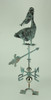 Verdigris Patina Metal Pelican Weather Vane with Roof Mount Additional image
