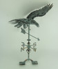 Verdigris Patina Metal Flying Eagle Weather Vane with Roof Mount Additional image