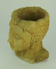 Designer Stone Harvest Yellow Jaipur Queen Head Concrete Planter Additional image