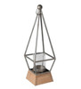 Iron & Wood Candle Lantern Main image