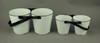 Rustic Black and White Metal Double Planters Set of 2 Additional image