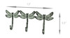 Vintage Grey Cast Iron Triple Dragonfly Wall Hook Rack Additional image