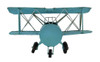 Blue Barnstormer Retro Biplane Wall Clock Sculpture 12 Inch Additional image