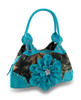 Forest Camouflage Carpet Bag Purse Studded / Rhinestone Flower Main image