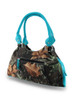 Forest Camouflage Carpet Bag Purse Studded / Rhinestone Flower Additional image