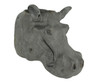 Grey Stone Finish Hippo Head Hanging Planter Statue Main image