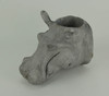 Grey Stone Finish Hippo Head Hanging Planter Statue Additional image