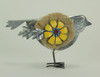 Metal and Burlap Rustic Flower Bird Sculptures Set of 3 Additional image