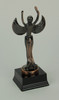 Polished Bronze Finish Abstract Angel Holding Torch Light Statue Additional image