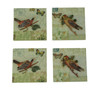 Colorful 3D Birds On Branches Polyresin Wall Decor Set of 4 Main image