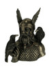 Norse God Odin in Winged Helm with Ravens Statue Main image