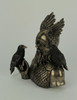 Norse God Odin in Winged Helm with Ravens Statue Additional image