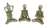 Bone Stretchers Yoga Skeleton Figurines with Color Changing LED Eyes Set of 3 Main image